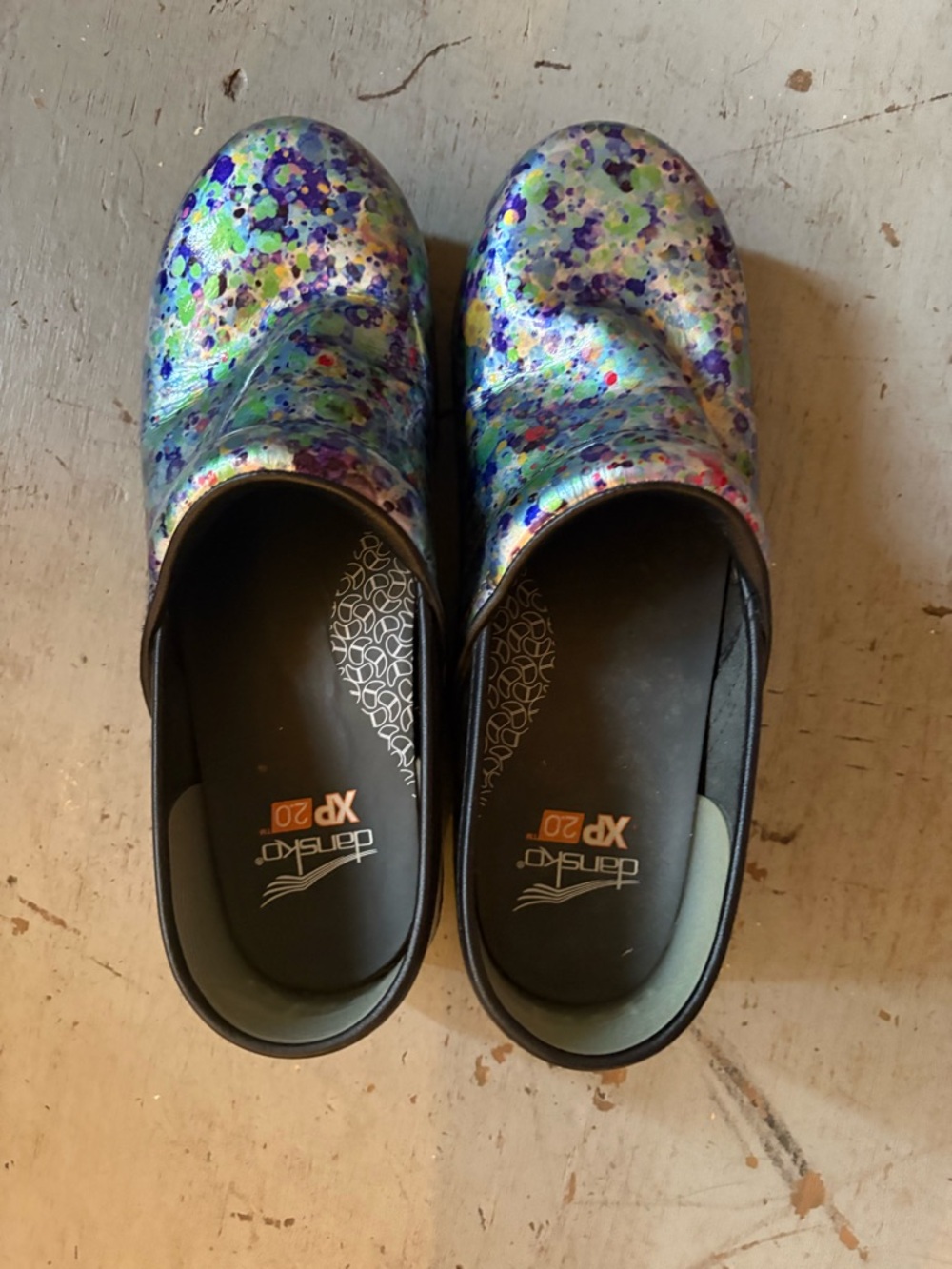 DanskoClogs in Multicolor Paint Splatter